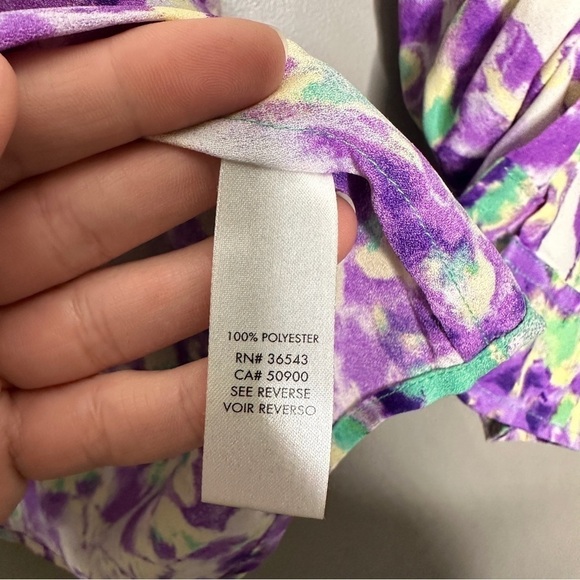 Calvin Klein Colorful Button Front Blouse - Picture 3 of 5